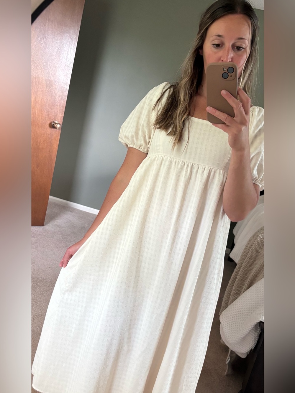 Cream maxi dress